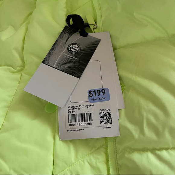 NWT Lululemon Wunder Puff Jacket Faded Zap - Picture 13 of 13